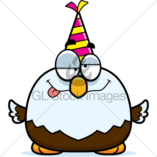 500x500 Cartoon Bald Eagle Drunk Party Gl Stock Images