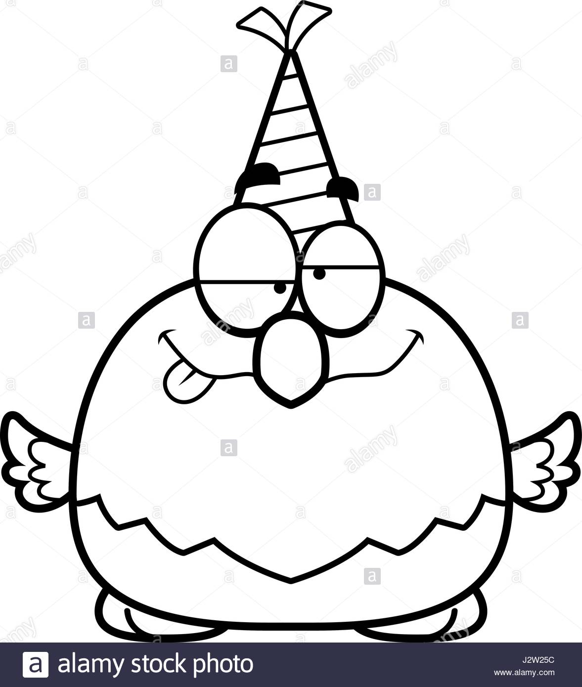 1177x1390 A Cartoon Illustration Of A Bald Eagle With A Party Hat Looking