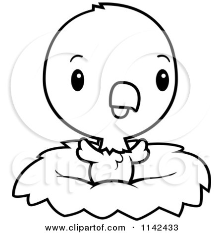 450x470 Cartoon Clipart Of A Black And White Cute Baby Bald American Eagle