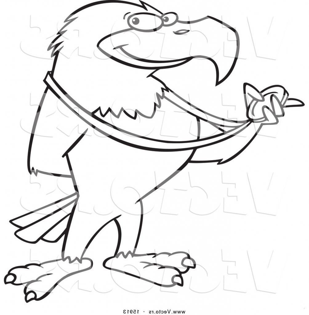1004x1024 Eagle Cartoon Drawing Vector Of Cartoon Bald Eagle Holding