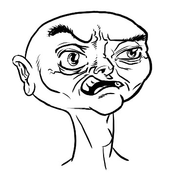 350x398 Crazy Looking Bald Guy By Warkry