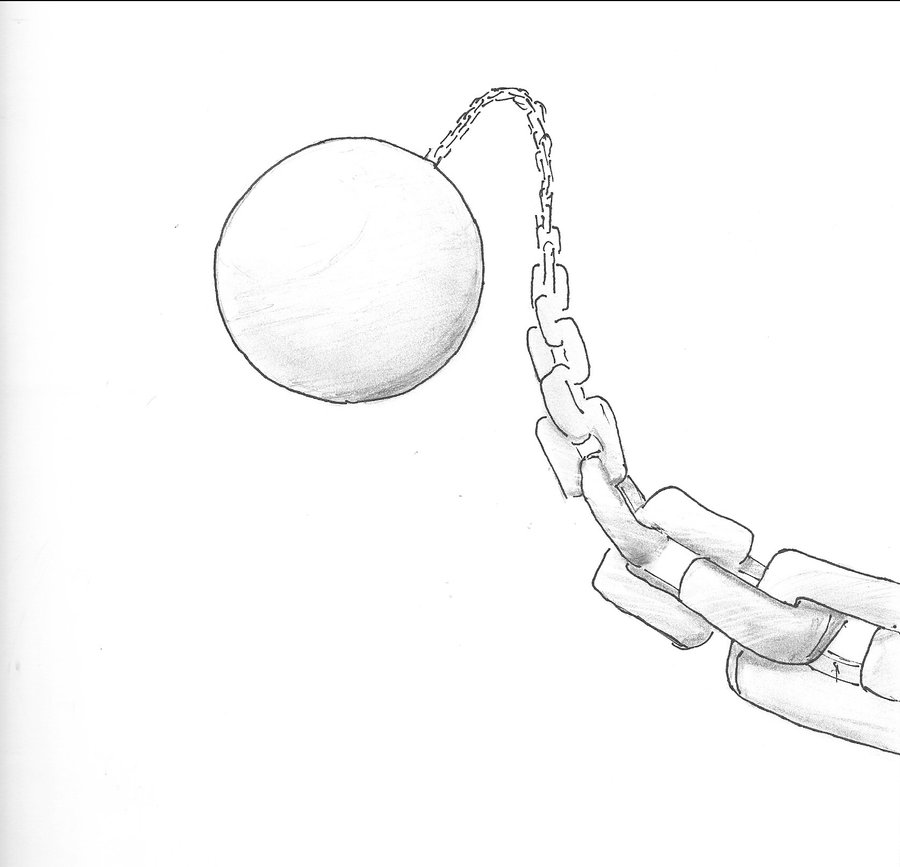 900x867 Ball And Chain By Monkeyblm