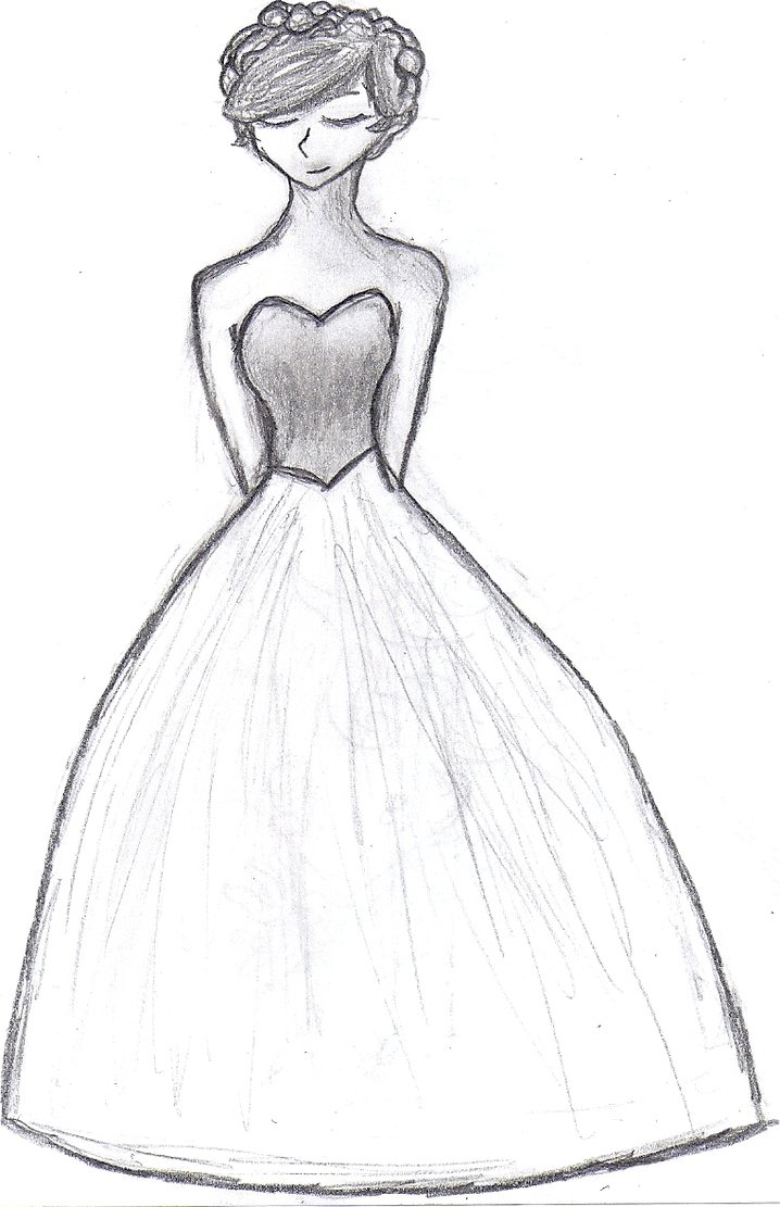 718x1111 Girl In A Ball Gown By Bitsy Chan