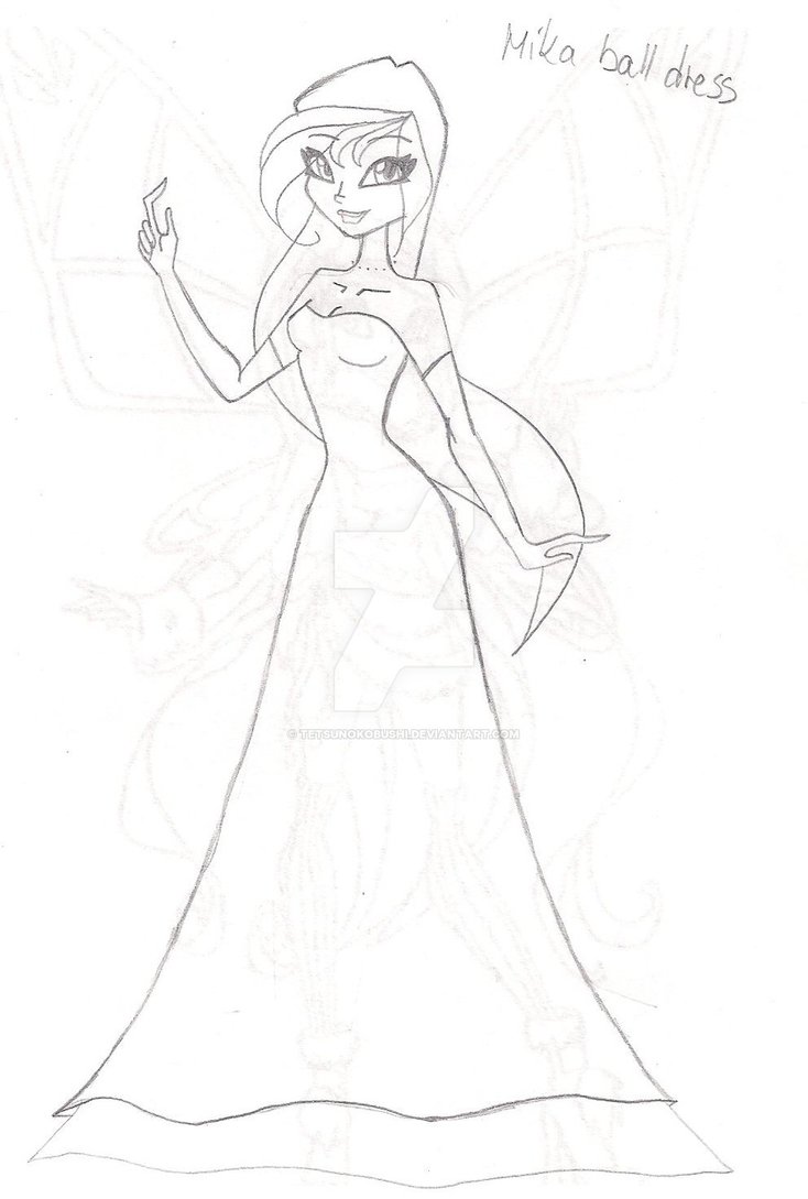734x1089 Mika Ball Gown Sketch By Tetsunokobushi