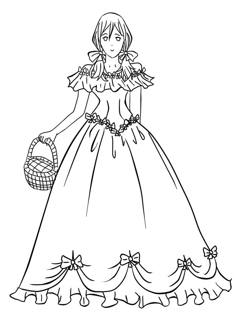 784x1019 Seychelles Ball Gown Lineart By Attisalatti