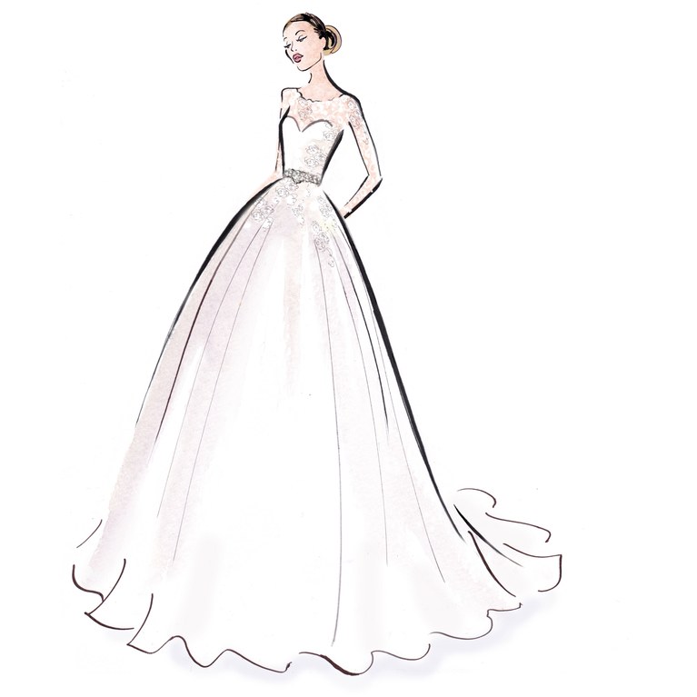 Ball Gown Drawing at GetDrawings | Free download
