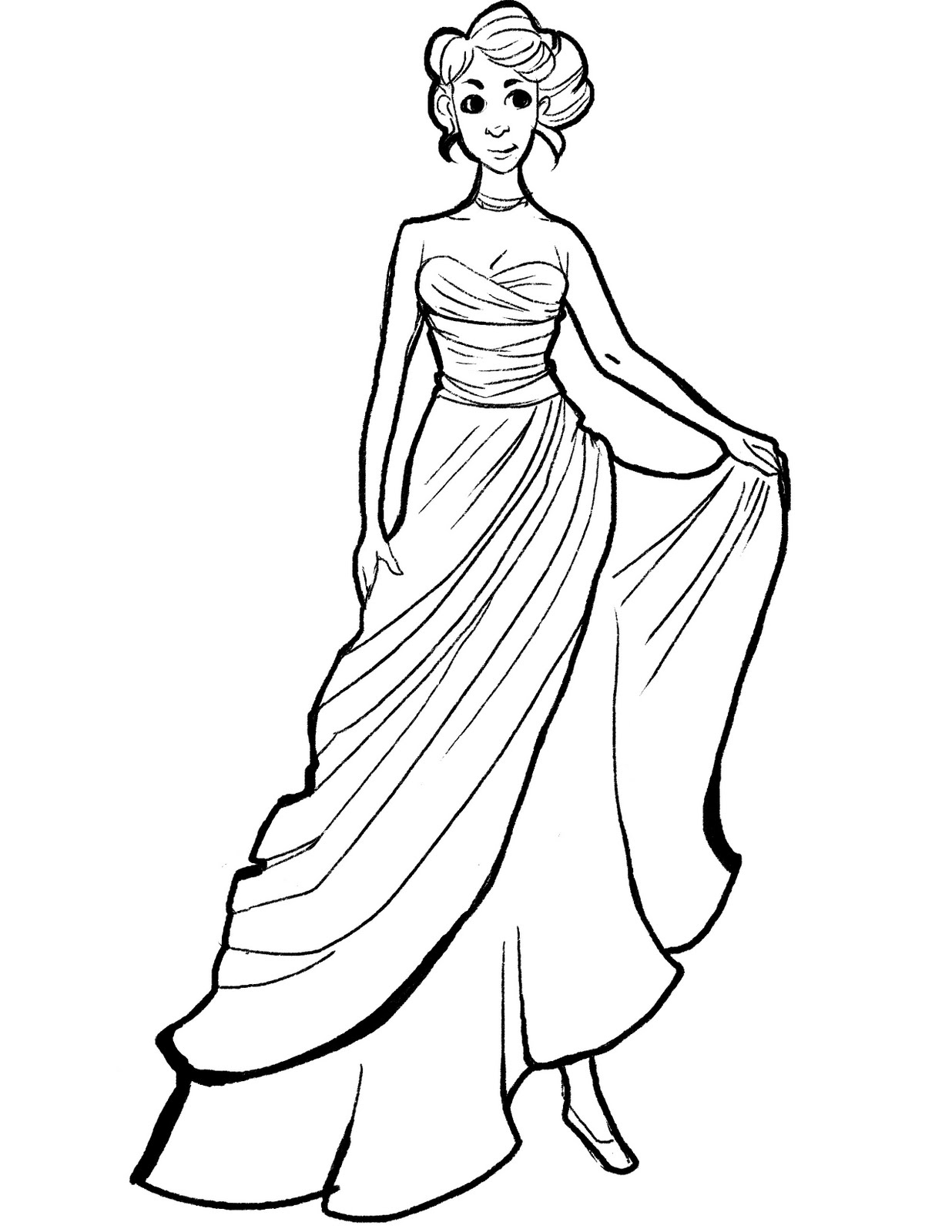 Ballroom Dress Coloring Pages