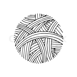 320x320 Ball Of Yarn With Knitting Needles Stock Vector Colourbox