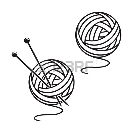 450x450 Two Balls Of A Yarn On A White Background. Royalty Free Cliparts