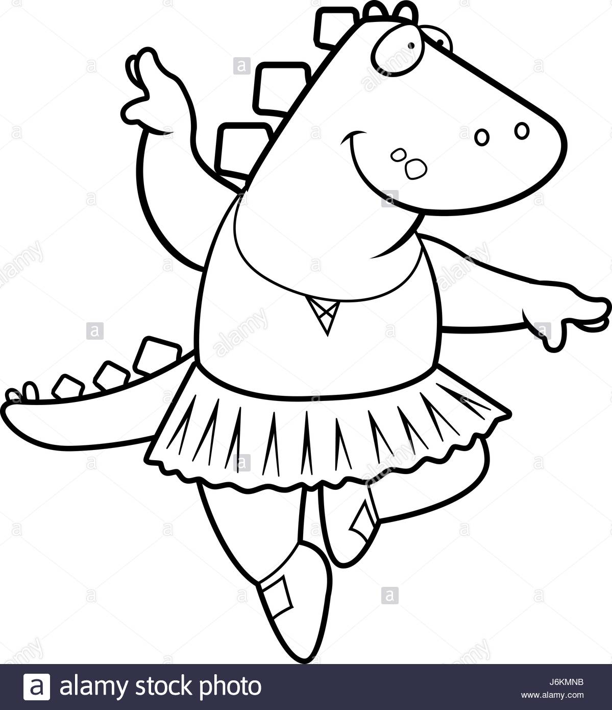 1199x1390 A Happy Cartoon Dinosaur Ballerina With A Tutu Stock Vector Art