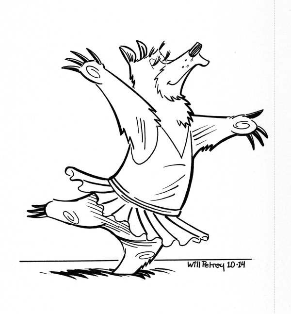 600x647 Ballerina Bear By Willpetrey