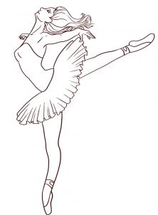 222x302 How To Draw A Ballerina, Step By Step, Figures, People, Free