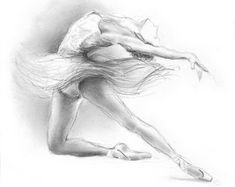 235x187 Original Pencil Drawing 12 X 8 On White Paper Of Ballerina By Ewa