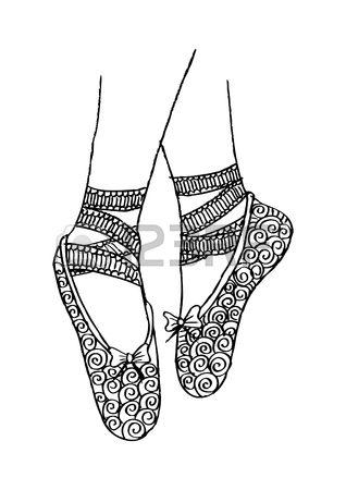 318x450 886 Ballerina Feet Stock Illustrations, Cliparts And Royalty Free