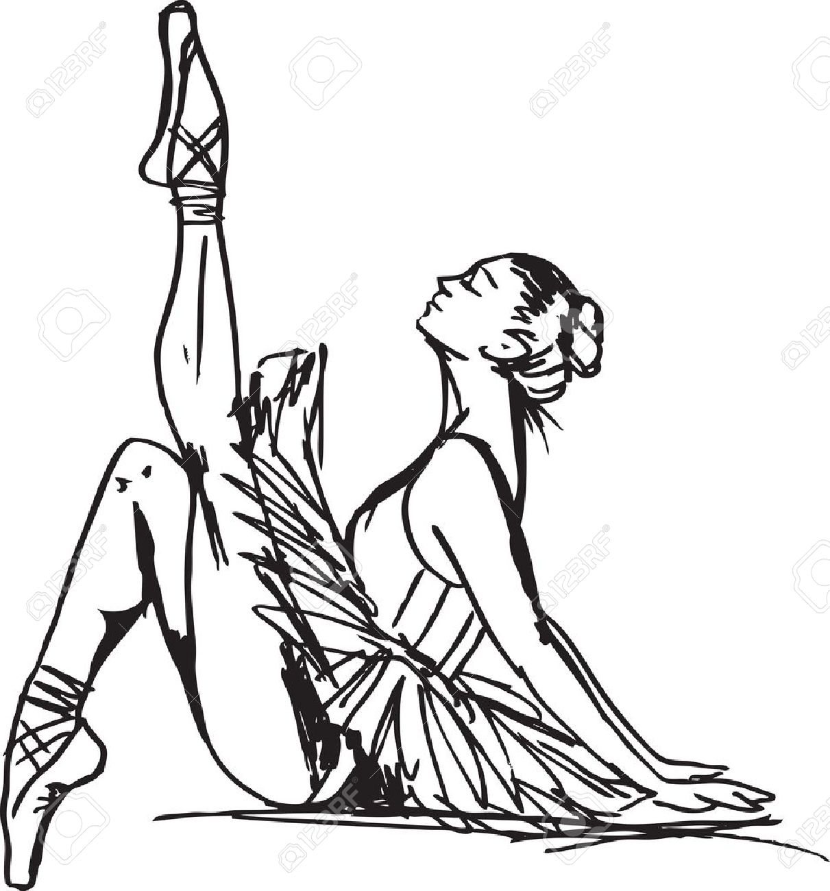 1211x1300 Sketch Of Ballet Dancer Royalty Free Cliparts, Vectors, And Stock