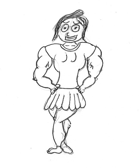 486x590 Ballerina Muscle Girl By Superbuff