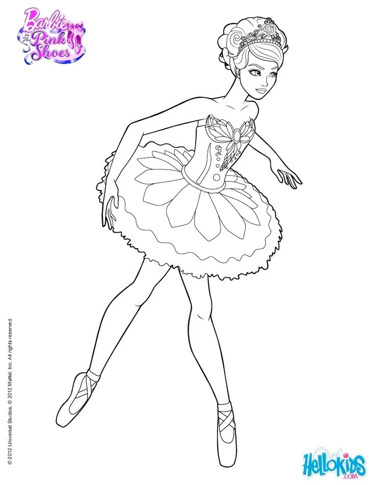 736x951 Barbie Ballerina Coloring Pages Ballerina Girl With Flower Tutu