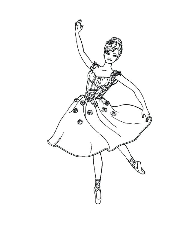 600x776 Barbie Ballerina Girl Coloring Pages Sky Angelina Murs