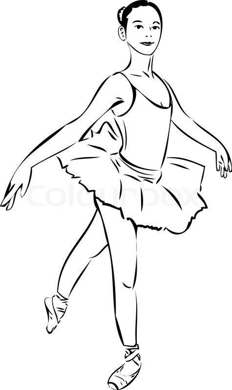 475x800 Dancing Ballerina On Pointe Stock Vector Colourbox