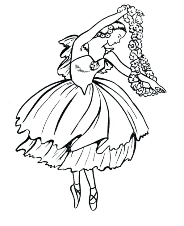 596x730 Ballerina Coloring Book