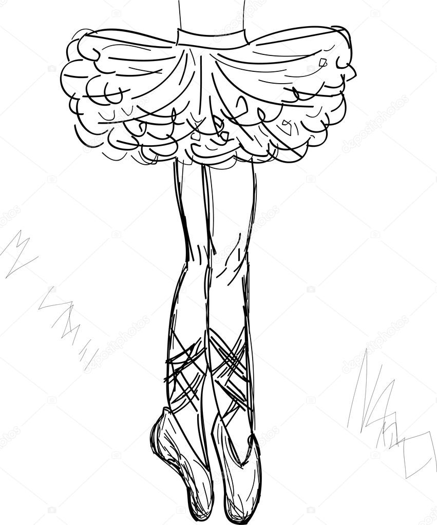 851x1023 Beautiful Ballerina Vector Stock Vector Yaroslavna