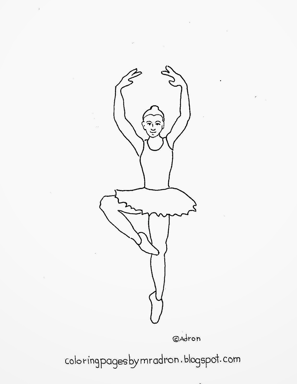 1238x1600 Coloring Pages For Kids By Mr. Adron Printable Ballerina On One