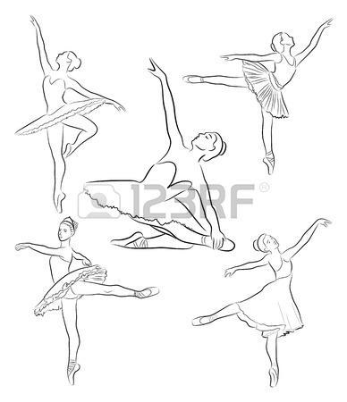 388x450 Sketch Of Ballerina. Expressive Performance Girl Ballet Drawing
