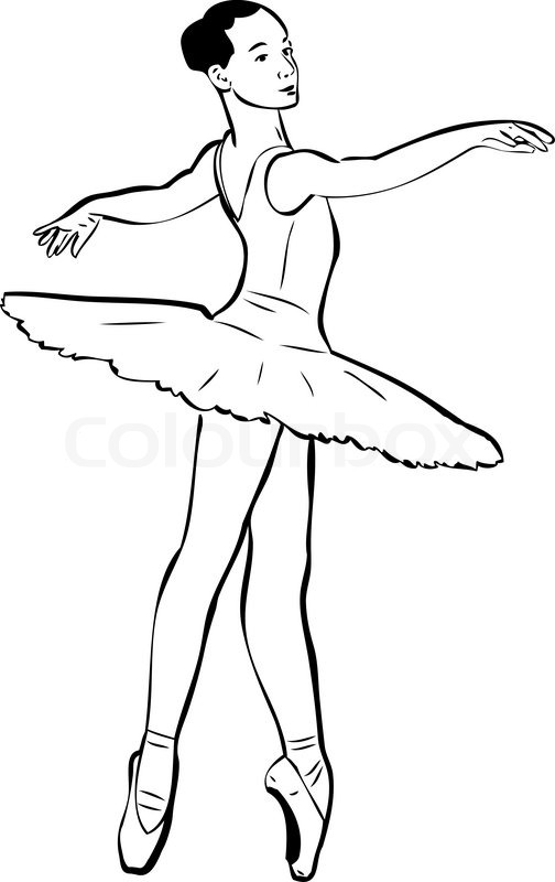504x800 Dancing Ballerina On Pointe Stock Vector Colourbox