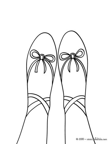 363x470 Toe Ballet Shoe Coloring Pages