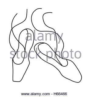 300x320 Ballet Shoes Line Icon, Outline Sign, Linear Symbol, Vector, Flat