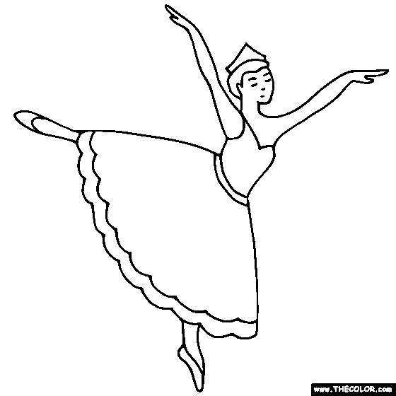 560x560 Ballerina And Ballet Dancer Online Coloring Pages Page 1