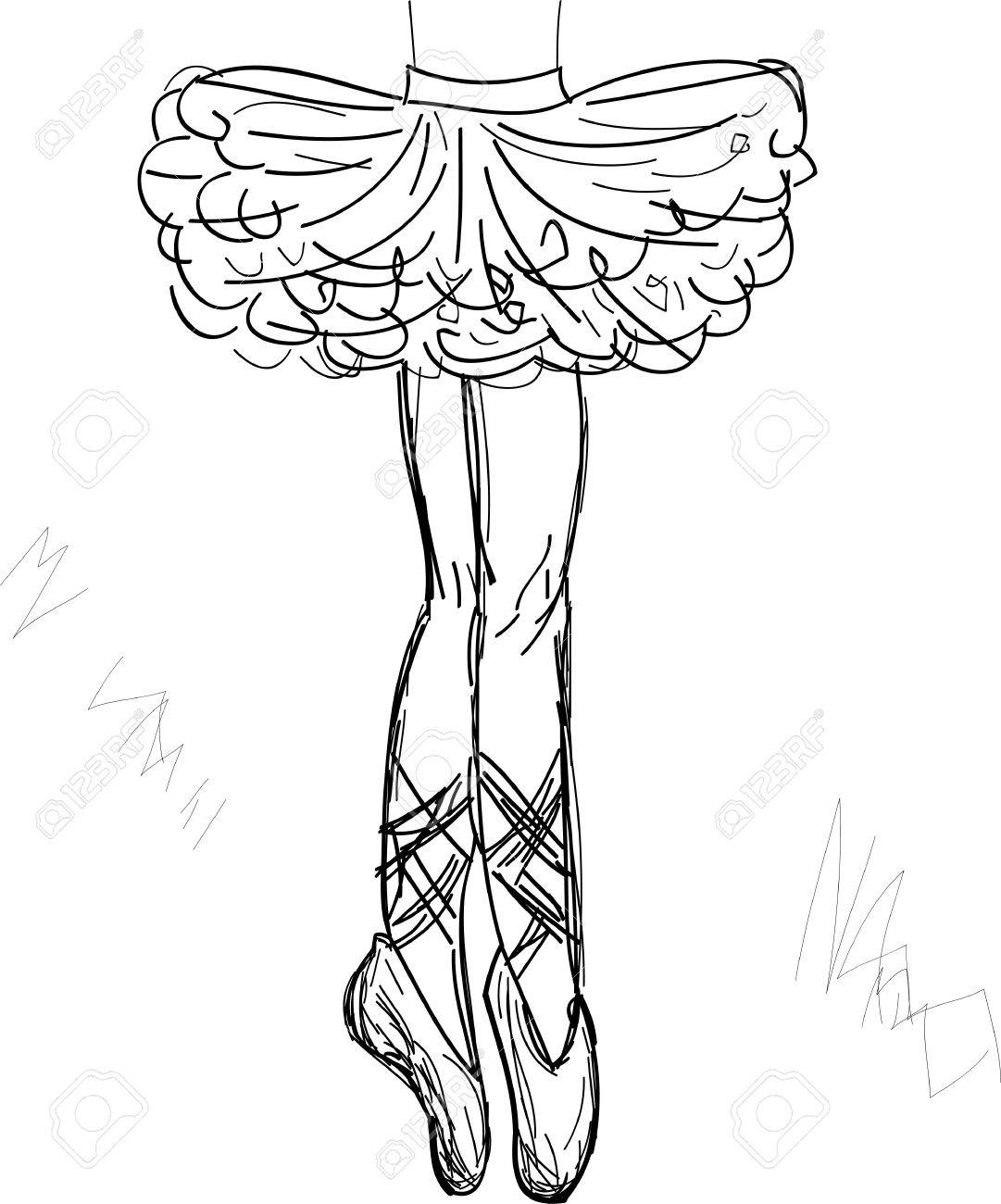 1081x1300 Beautiful Black And White Drawing Ballerina On A White Background