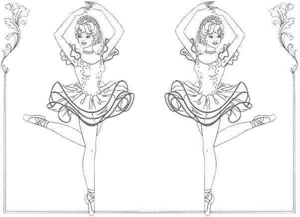 602x435 Drawn Ballerina Coloring Book