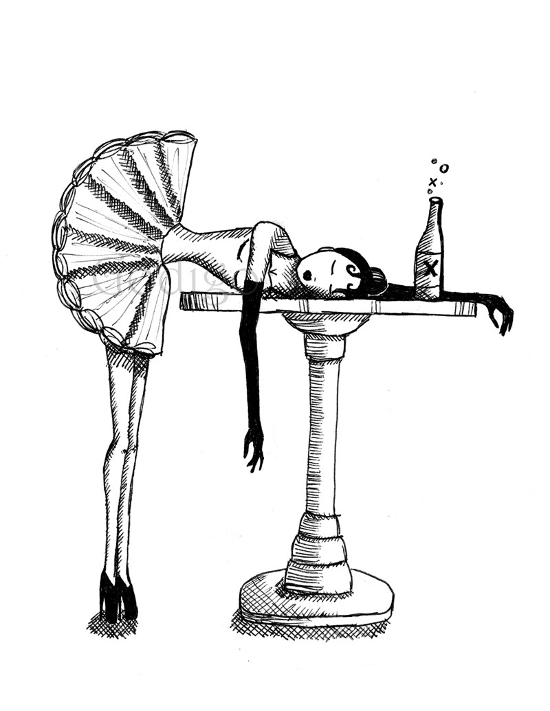 800x1035 Drunken Ballerina Bailarin Drawings