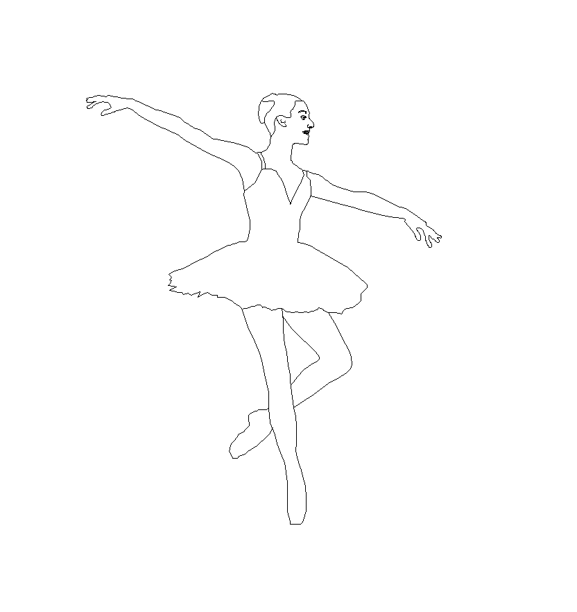 832x882 Ballerina Cad Drawing