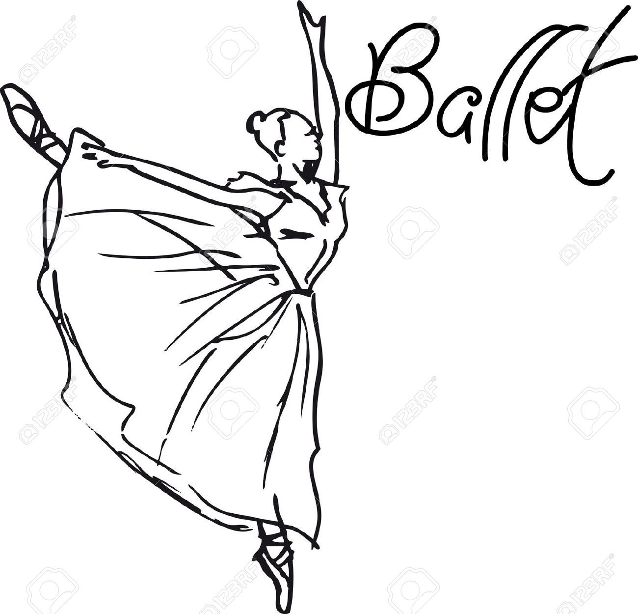 1300x1250 Sketch Ballerina Clipart, Explore Pictures