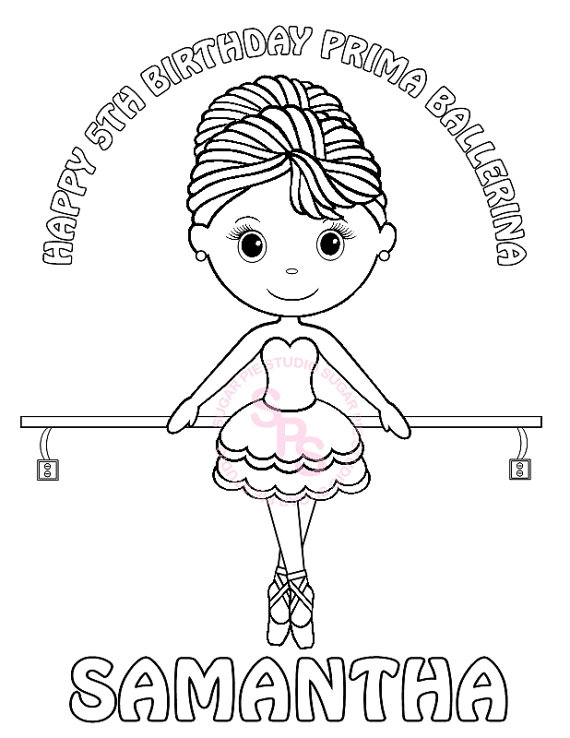 570x738 Ballerina Drawing For Kids Personalized Printable Ballerina Dance