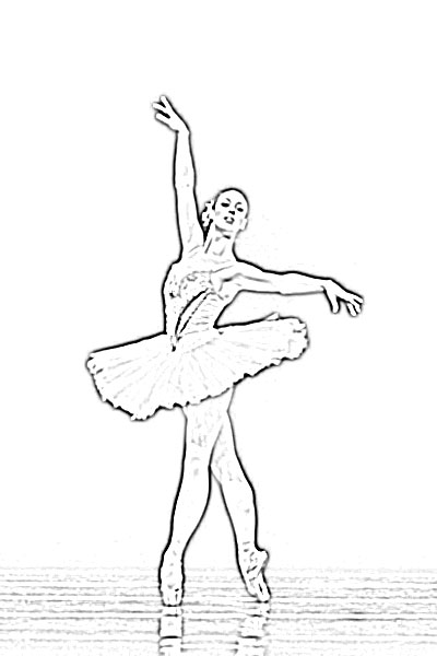 400x600 Ballet Dancer Girl Sketch