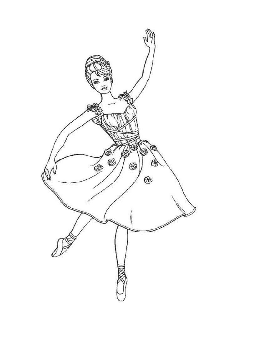 850x1100 Coloring Pages For Girls Ballet Dancers Costumes Printable To Tiny