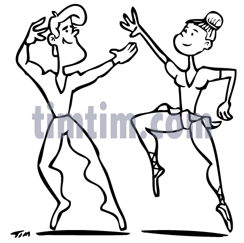489x488 Free Drawing Of Ballet Dancers Bw From The Category Dance