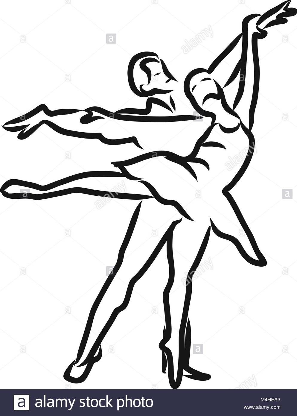 993x1390 Ballet Couple Illustration Silhouette Stock Photos Amp Ballet Couple