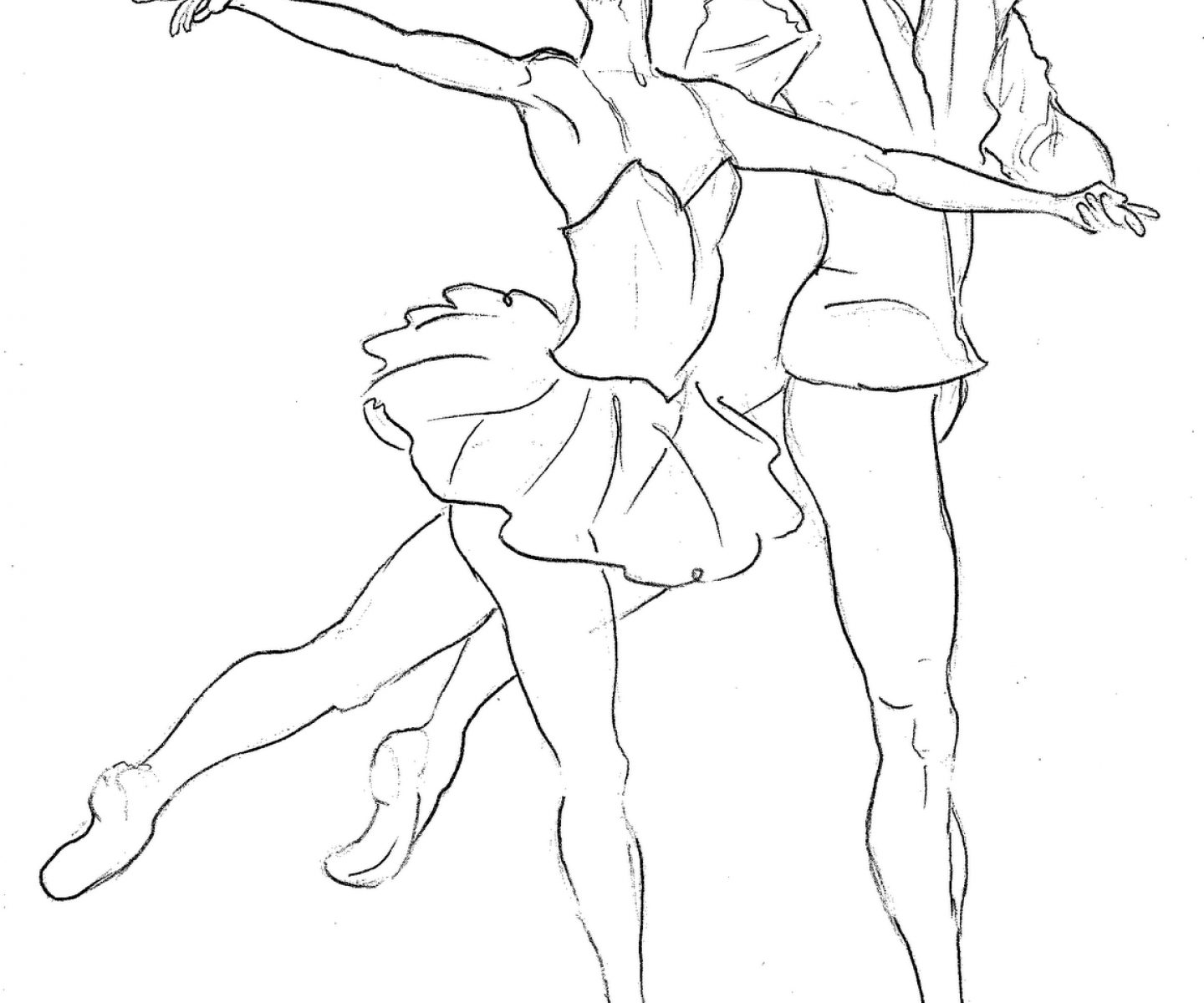 1440x1200 Coloring Sheets Ballet Dancer To Print Pages Free Printable Kids