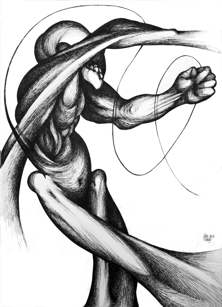 770x1065 Saatchi Art Unpleasant Ballet Drawing By Red Tweny