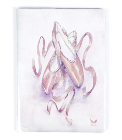 389x446 Pointe Shoe Note Book