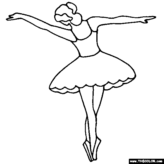 560x560 Ballerina And Ballet Dancer Online Coloring Pages Page 1