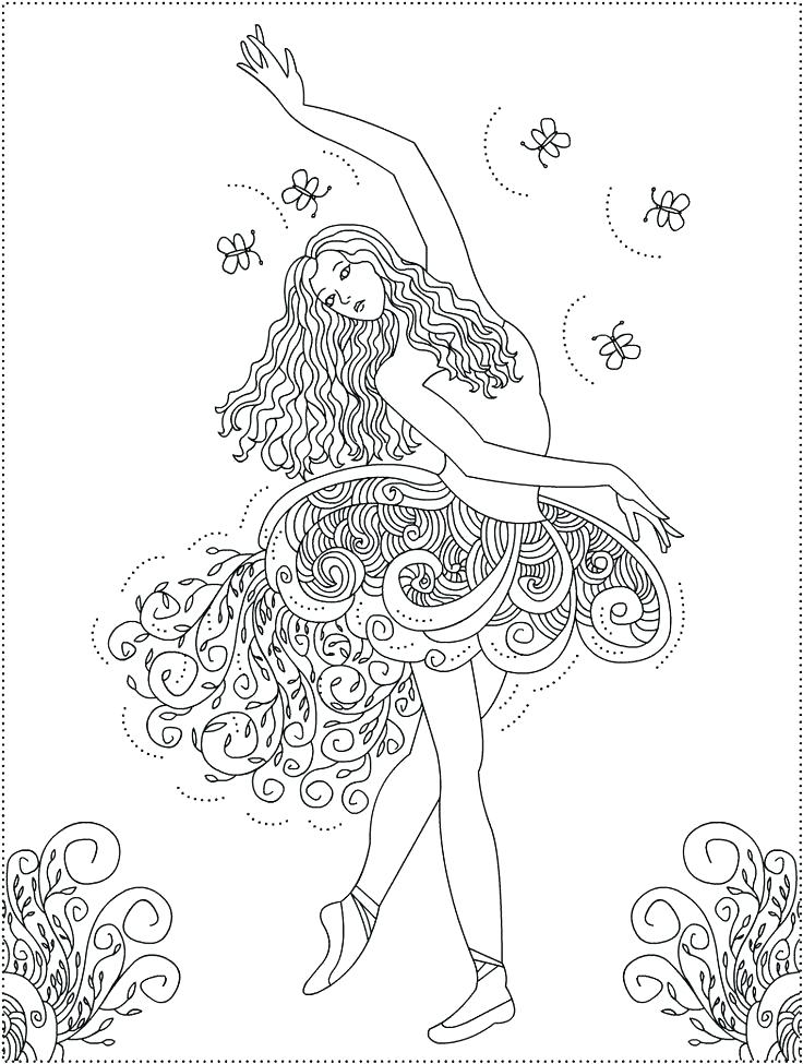 736x975 Coloring Pages Ballerina Free Ballerina Coloring Pages Free