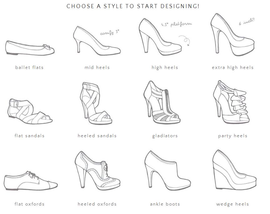 865x686 Drawn Shoe Flat Shoe