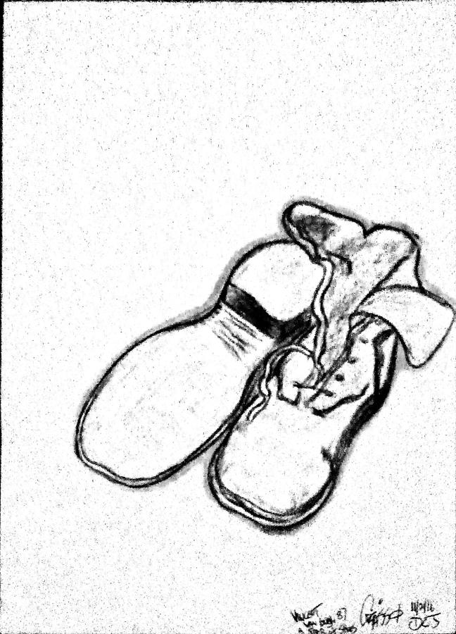 648x900 Van Gogh's Shoes Drawing By Gordon Wilner