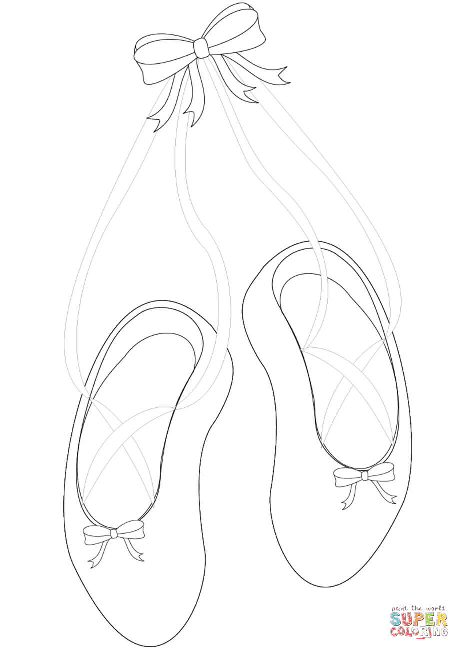919x1300 Ballet Slippers Coloring Page Free Printable Coloring Pages