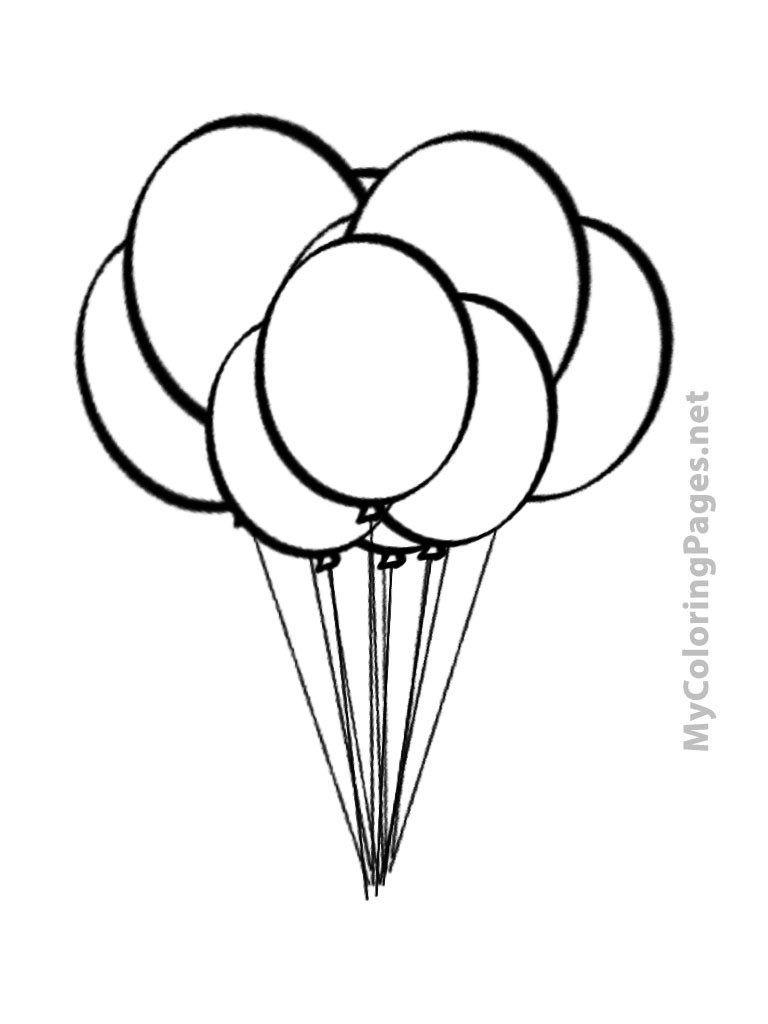 768x1024 Color Balloons Coloring Pages Coloring Page For Kids Kids Coloring
